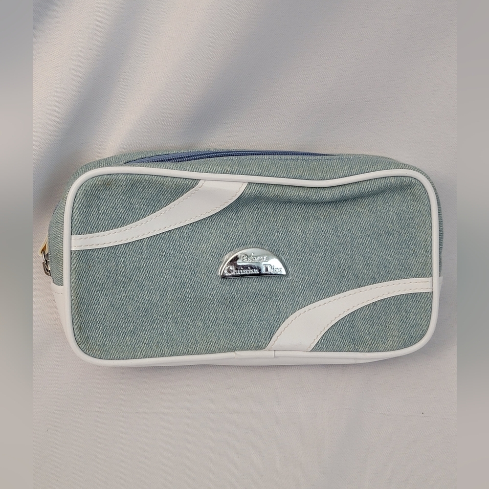 Dior Toiletry Bag in Light Blue and White